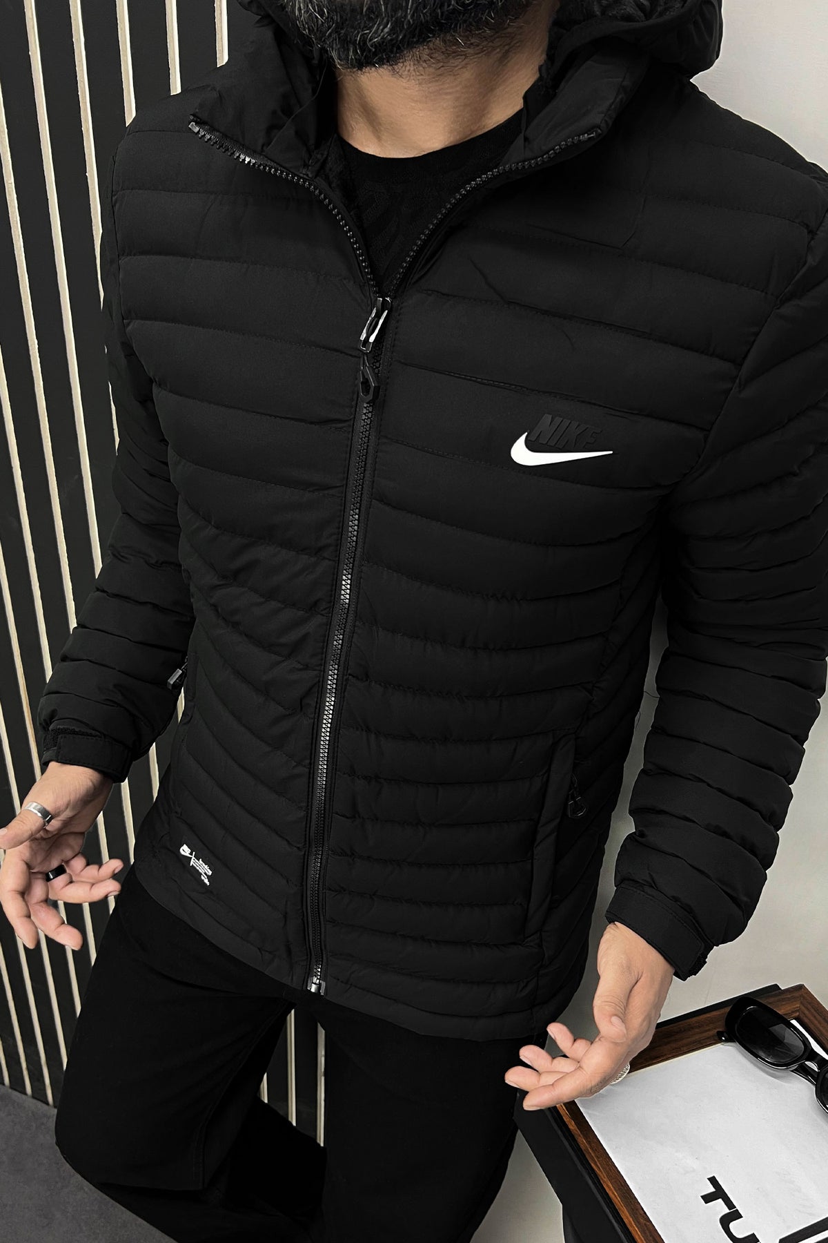 Nke Hooded Imported Puffer Jacket