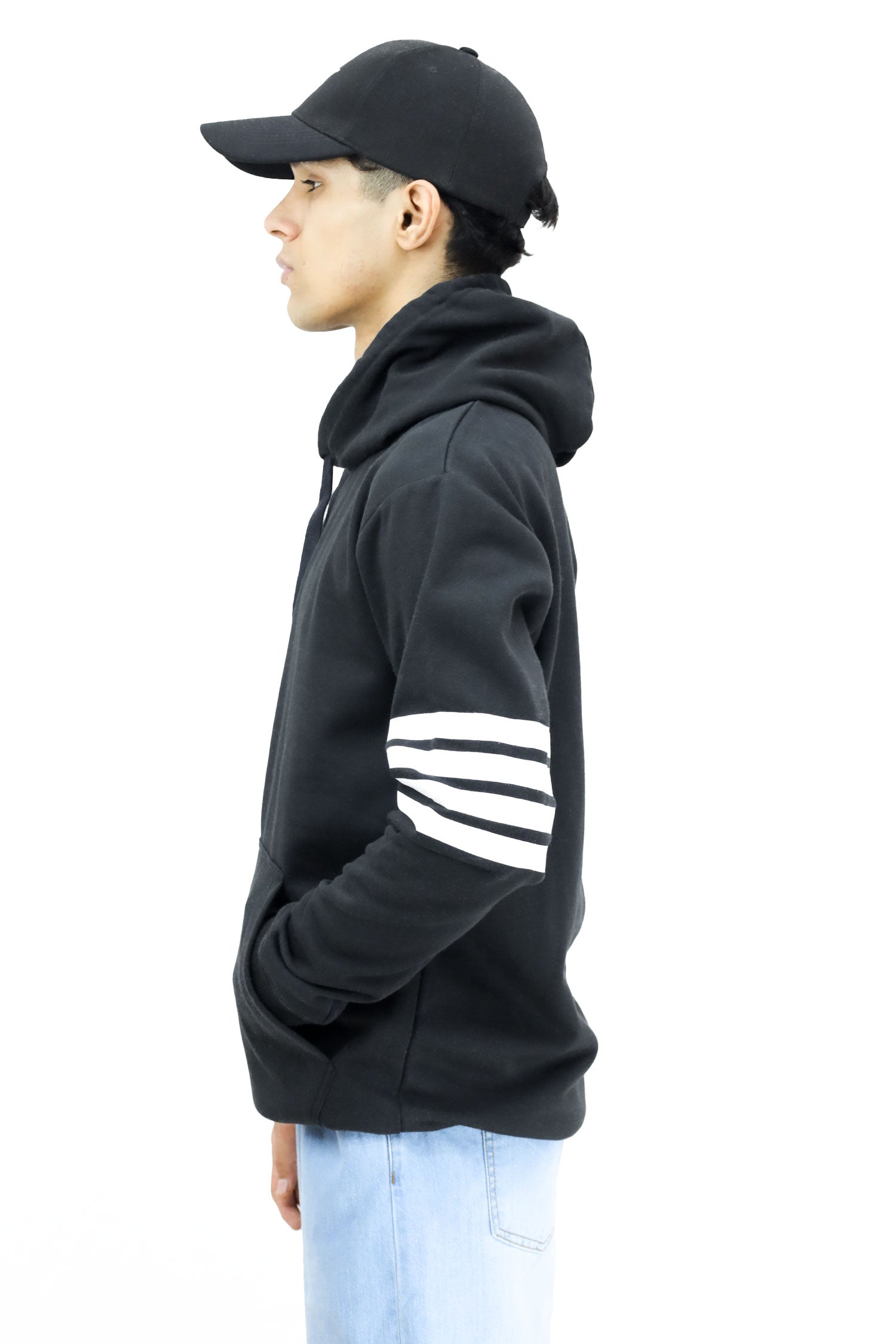 Turbo Arm Stripe Fleece Hoodie