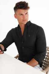 Polo Rph Lren Custom SlimFit Casual Shirt In Black