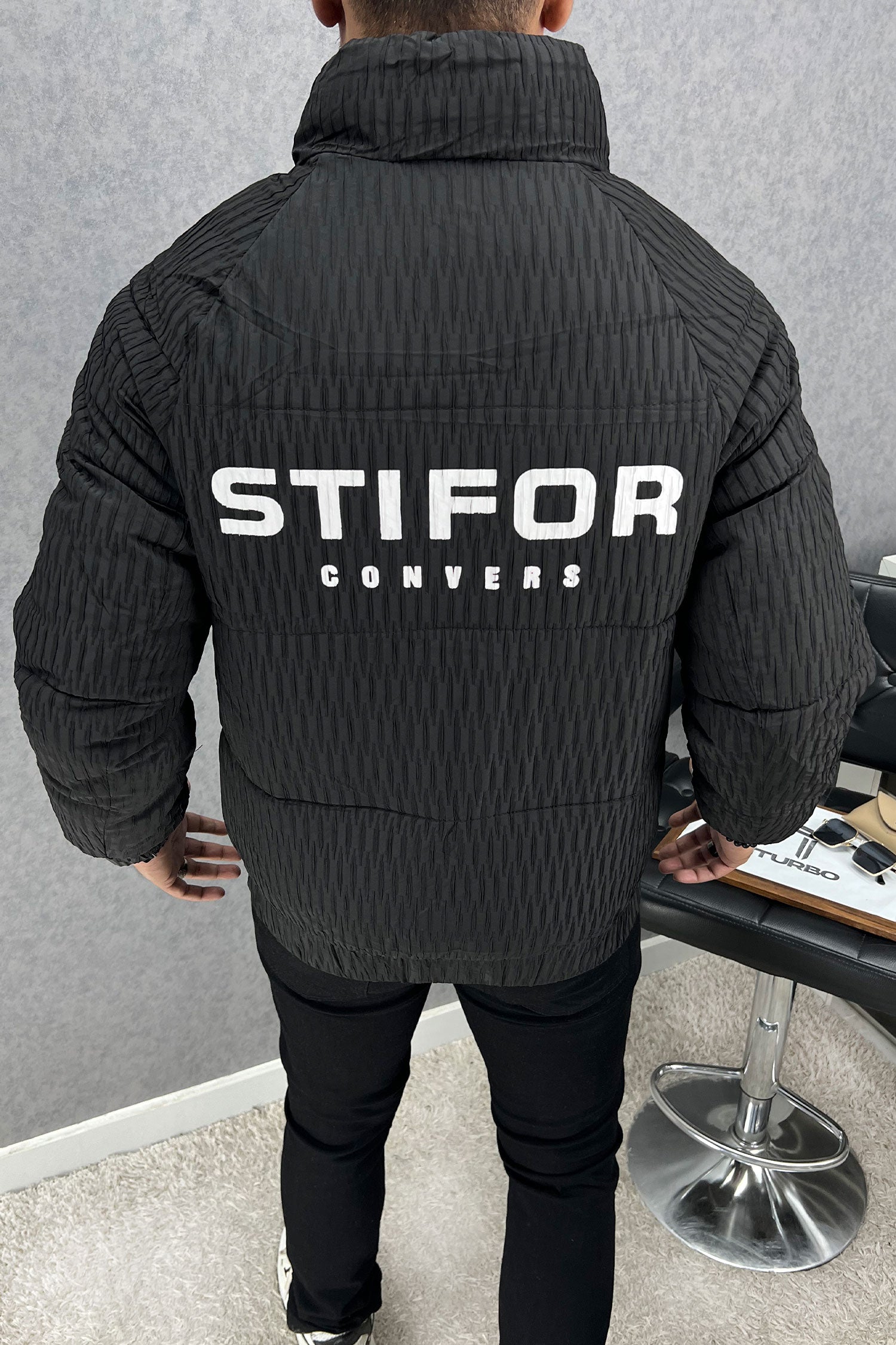 Stifr All Over Texture Padded Imported Puffer Jacket