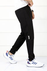 Adds 3 Stripes Line Casual Lightweight Sportswear Trouser In Black