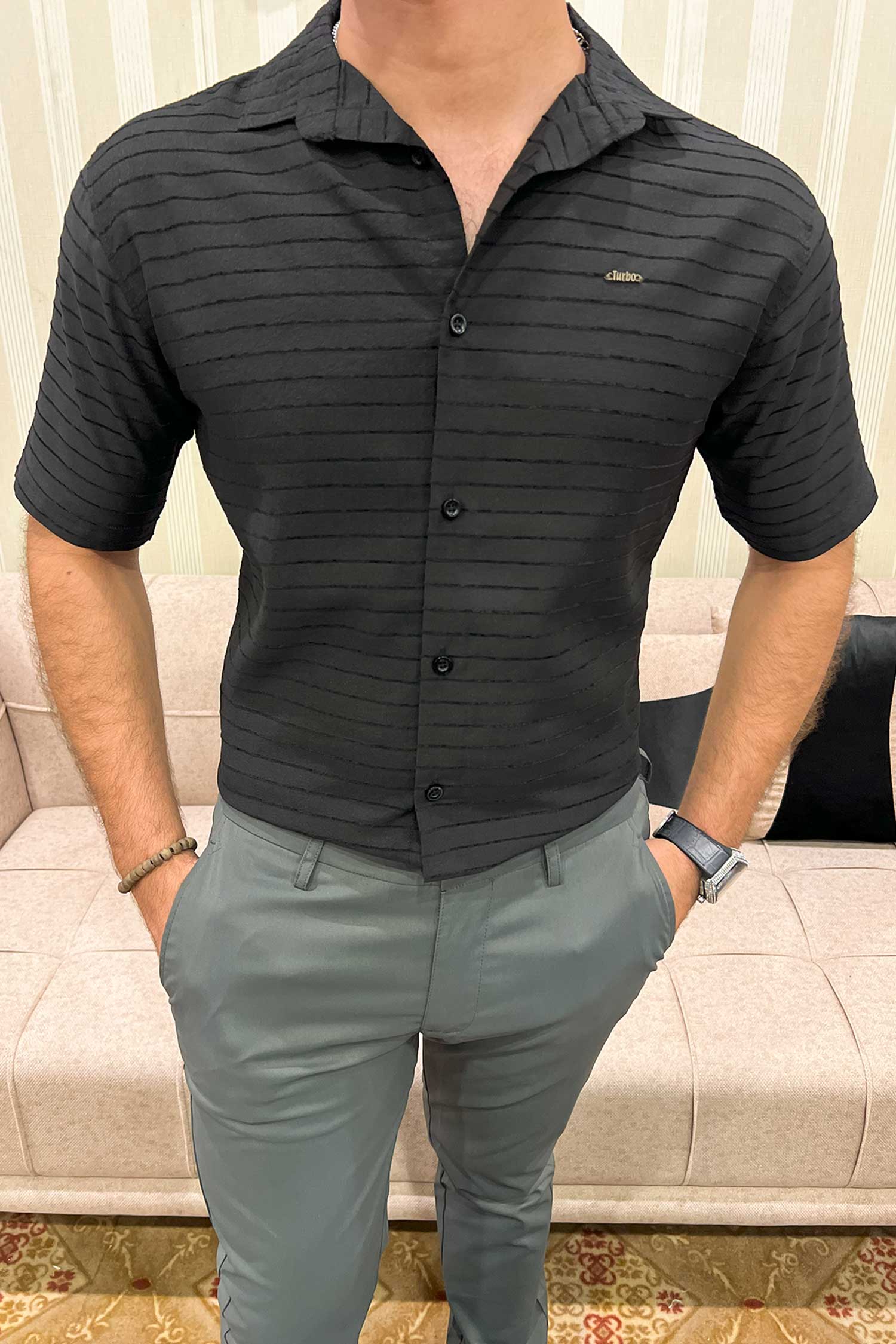 Turbo Snitch Striped Casual Shirt