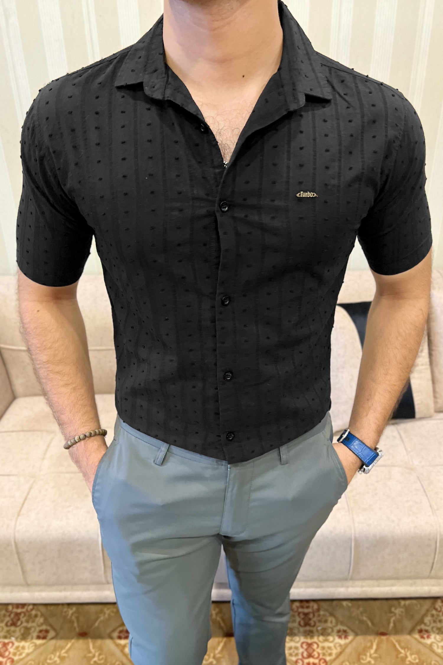 Turbo Puff Clasic Thread Casual Shirt
