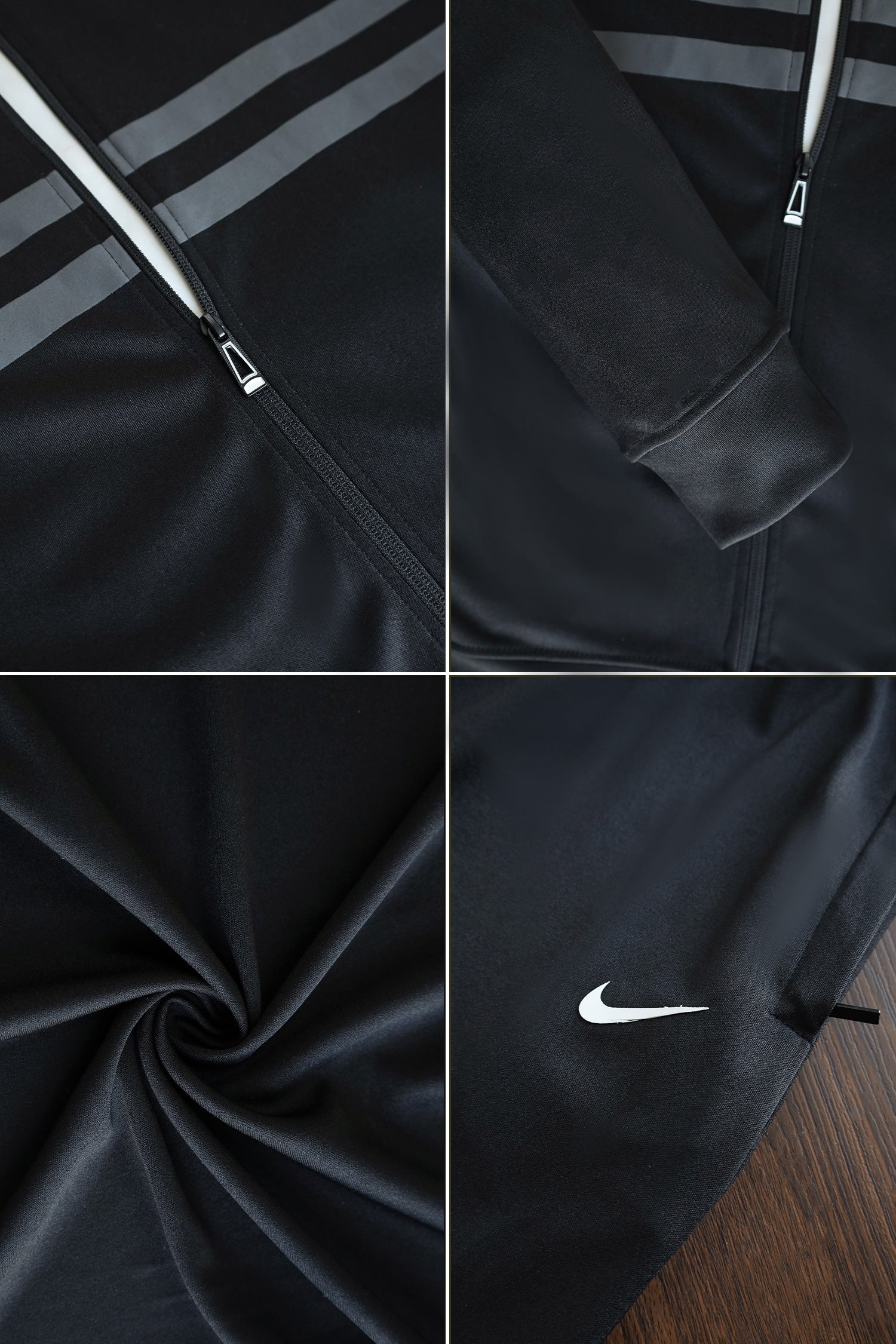Nke Dual Line Signature Full Zipper Tracksuit