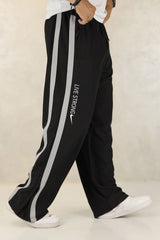 Nke Side Striped Panel Imported Sportswear Micron Trouser In Black