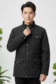 Button Placket Motif Imported Puffer Jacket