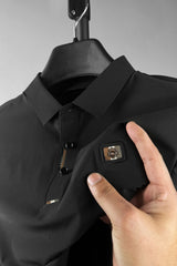 Turbo Passenger Comfort Stitchless Men's Polo Shirt In Black
