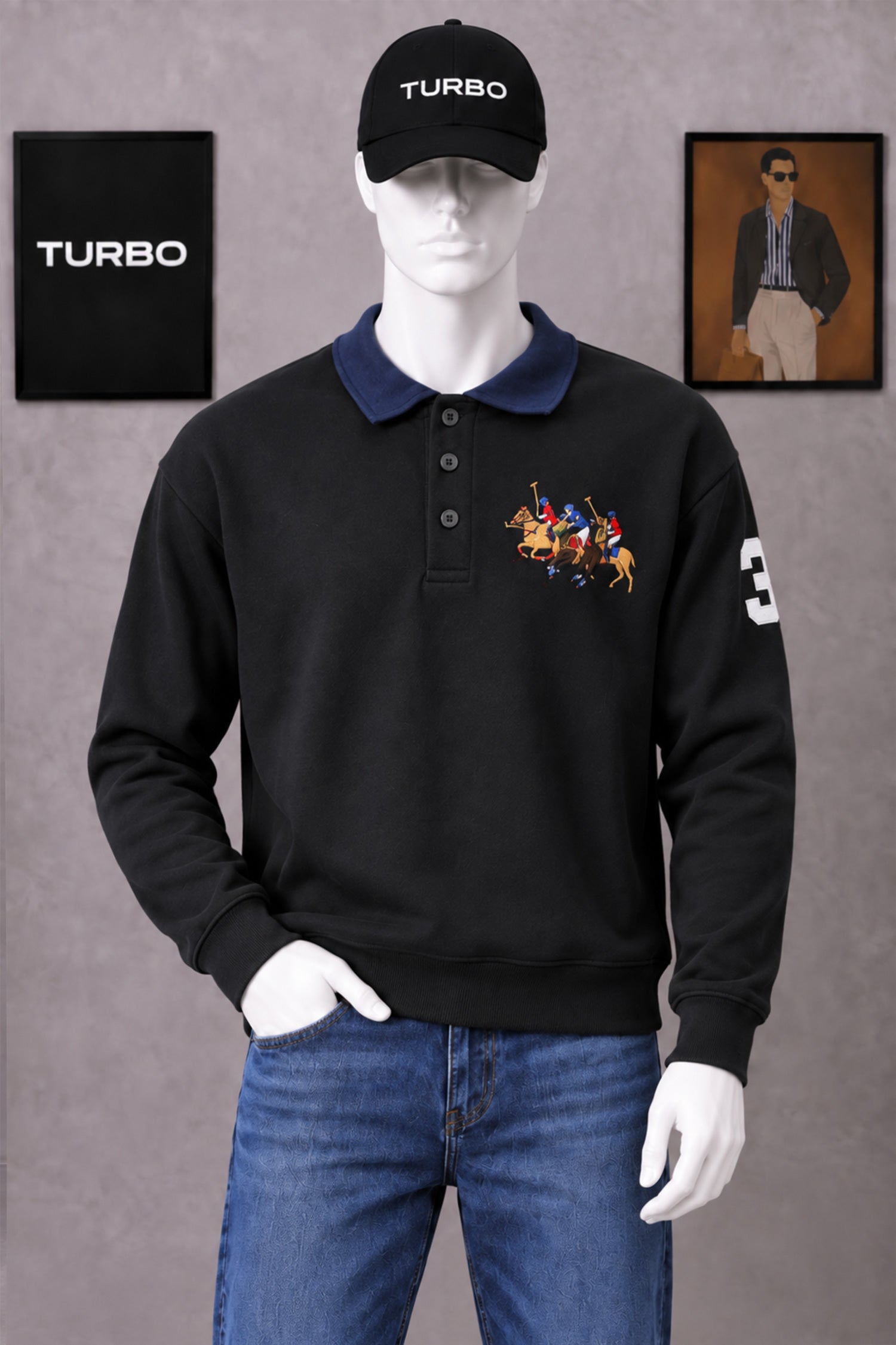 Polo Signature Elite Men's Sweatshirt In Black