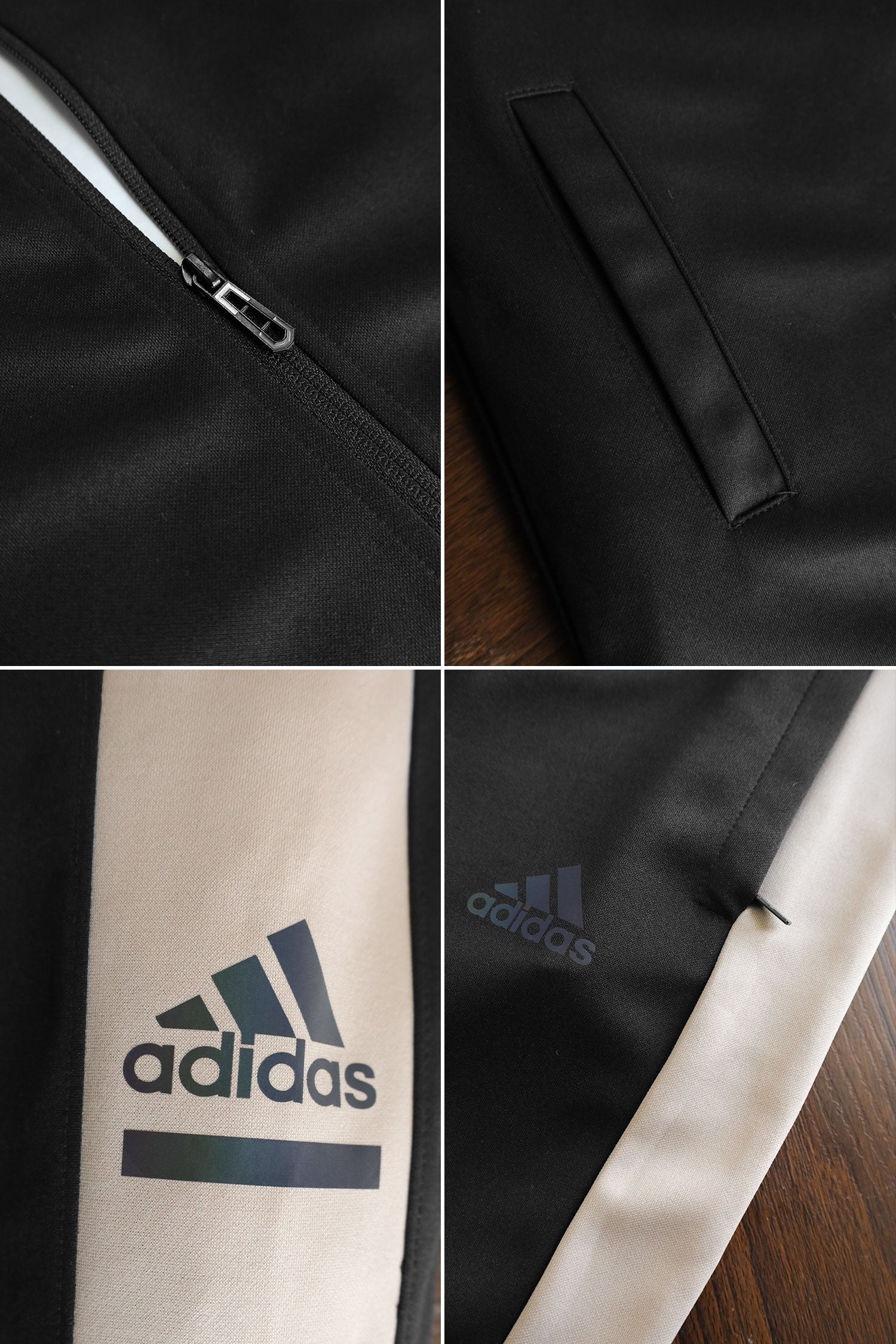 Adds Game Time Mock Neck Hoodie Zipper Tracksuit