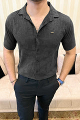Turbo Artistic Touch Comfort Casual Shirt In Black