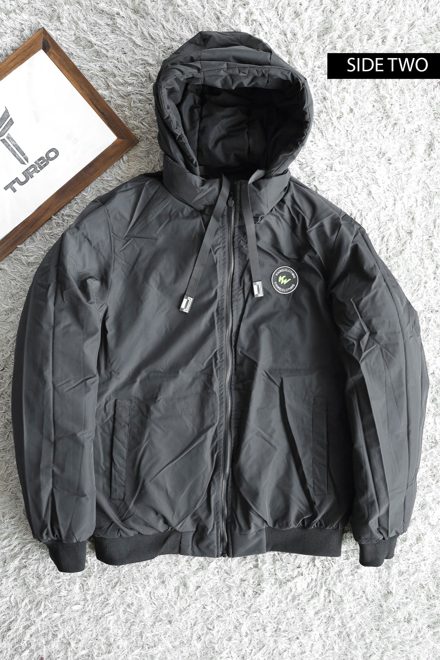 Wind Packable Quited Hooded Big Size Imported Puffer Jacket