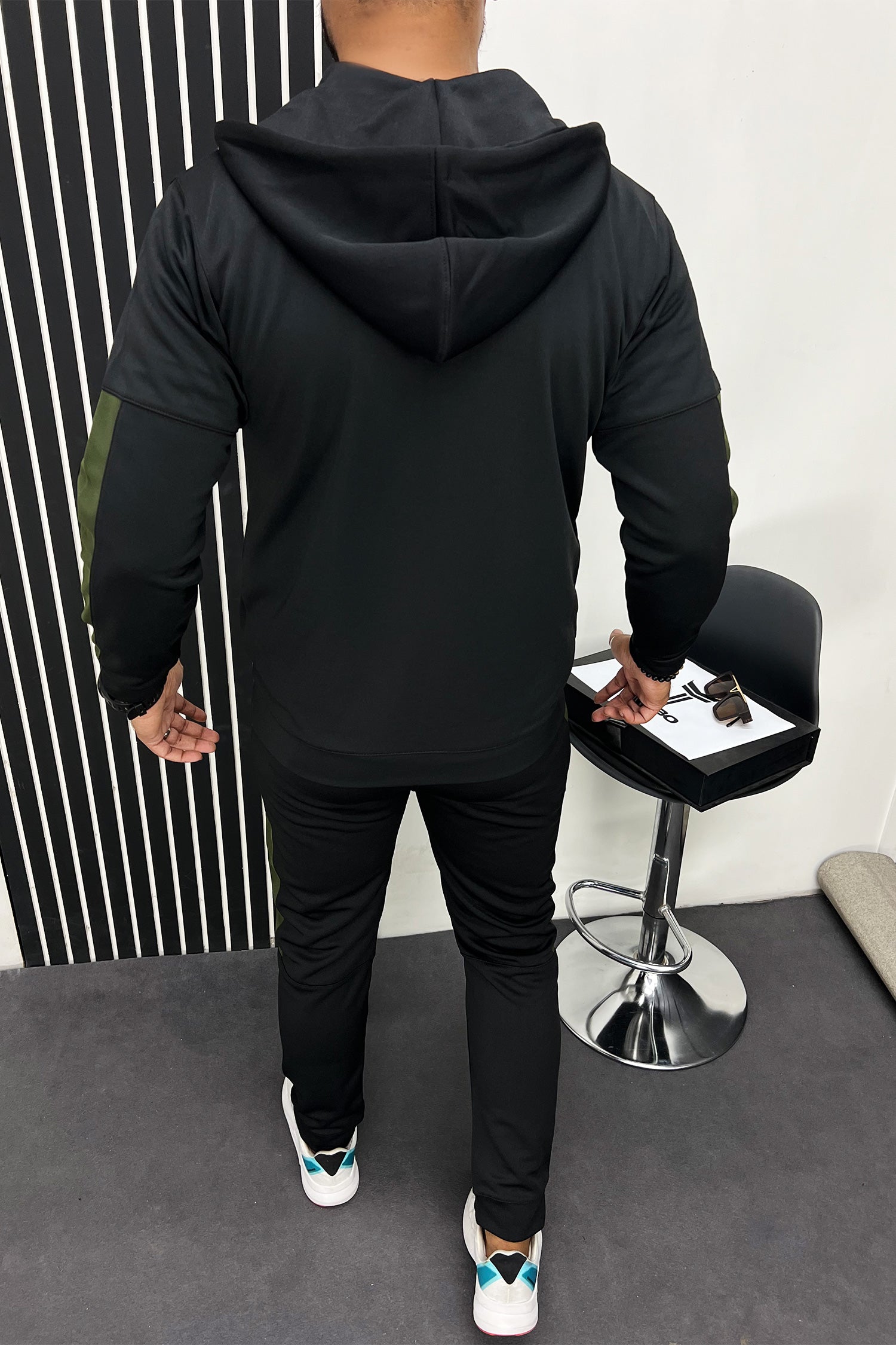 Turbo Hood Style Men Zipper Tracksuit