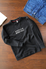 Polo Club Round Neck Imported Men's Sweatshirt In Black