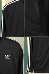 Adds 3-Stripes Signature Men Zipper Upper In Black
