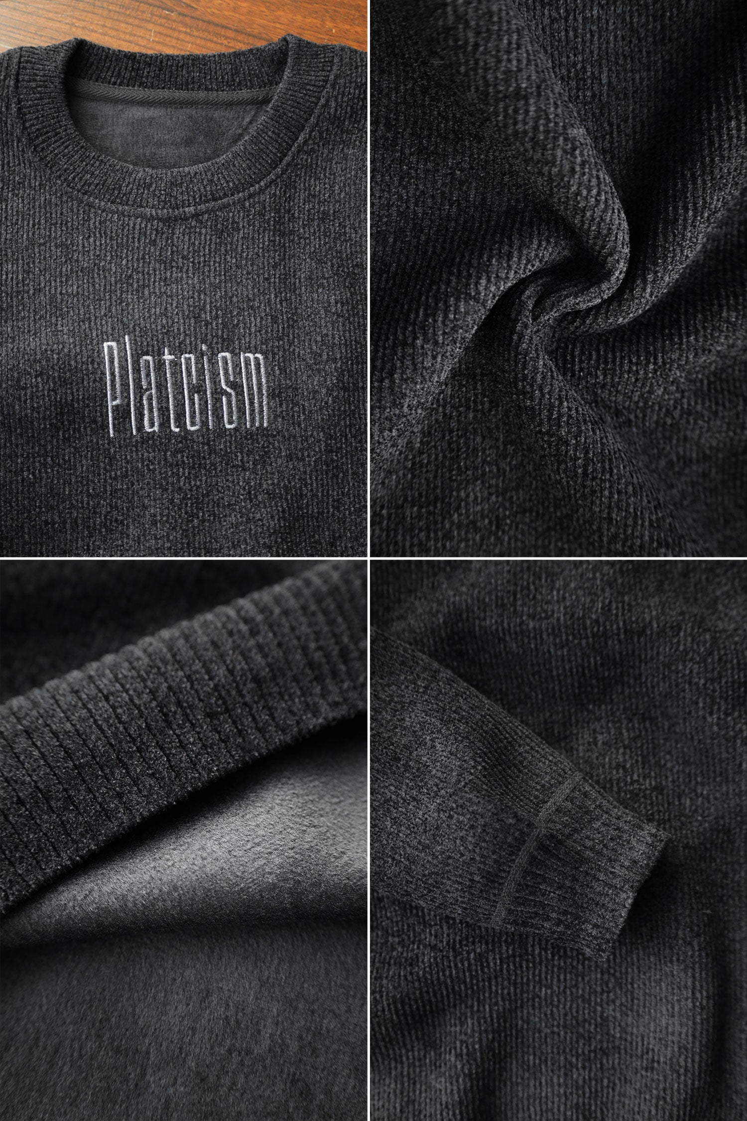 Platcism Embriodered Logo Imported Men's Sweatshirt