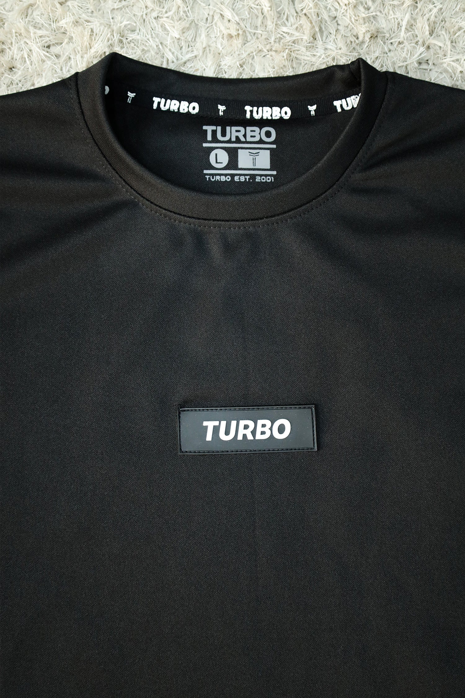 Turbo 6 Pocket Style Men Round Neck Tracksuit In Black