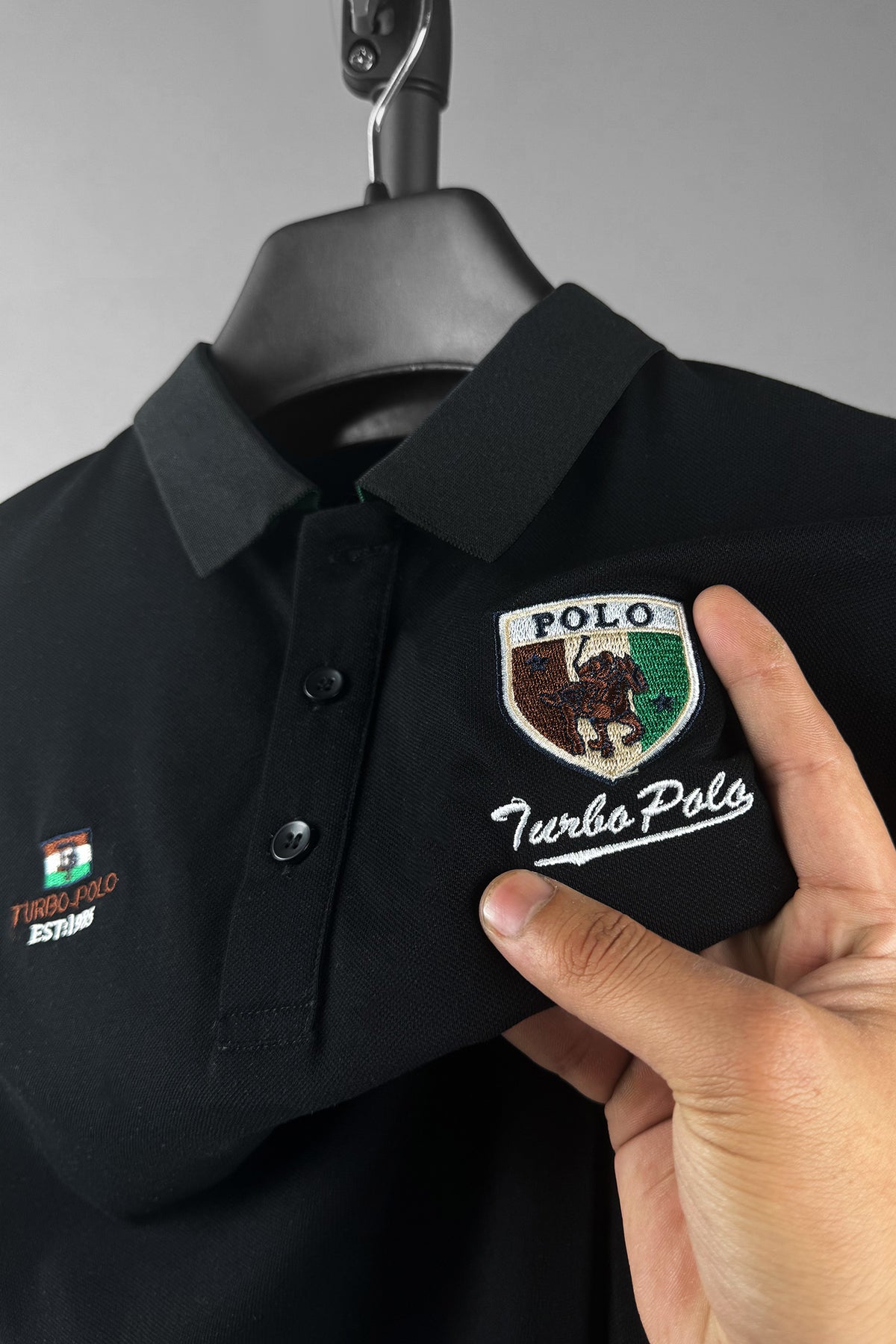 Turbo Polo Club Luxury Touch Men's Polo Shirt In Black