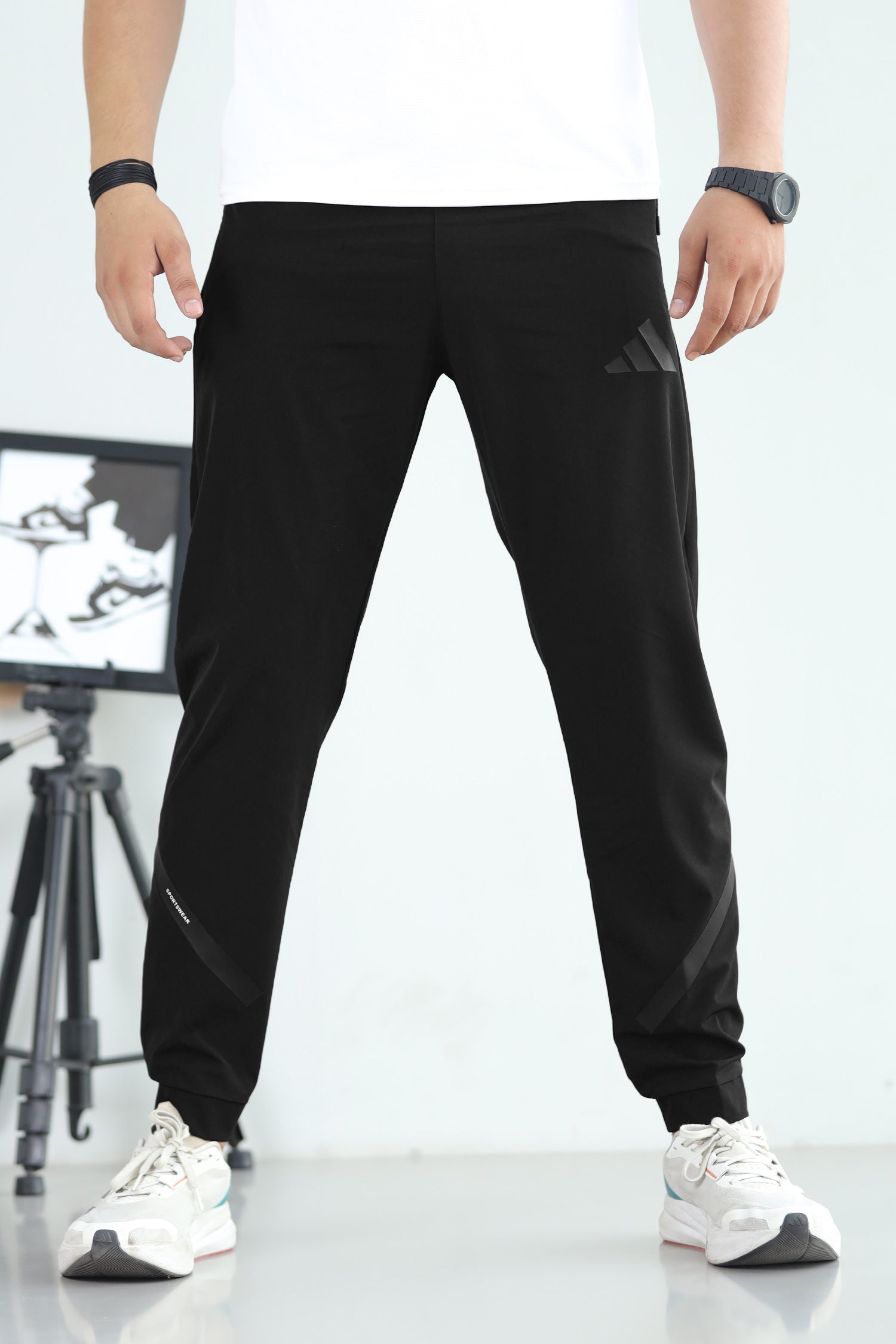 Adds Bottom Stripes Micro Premium Sportswear Trouser