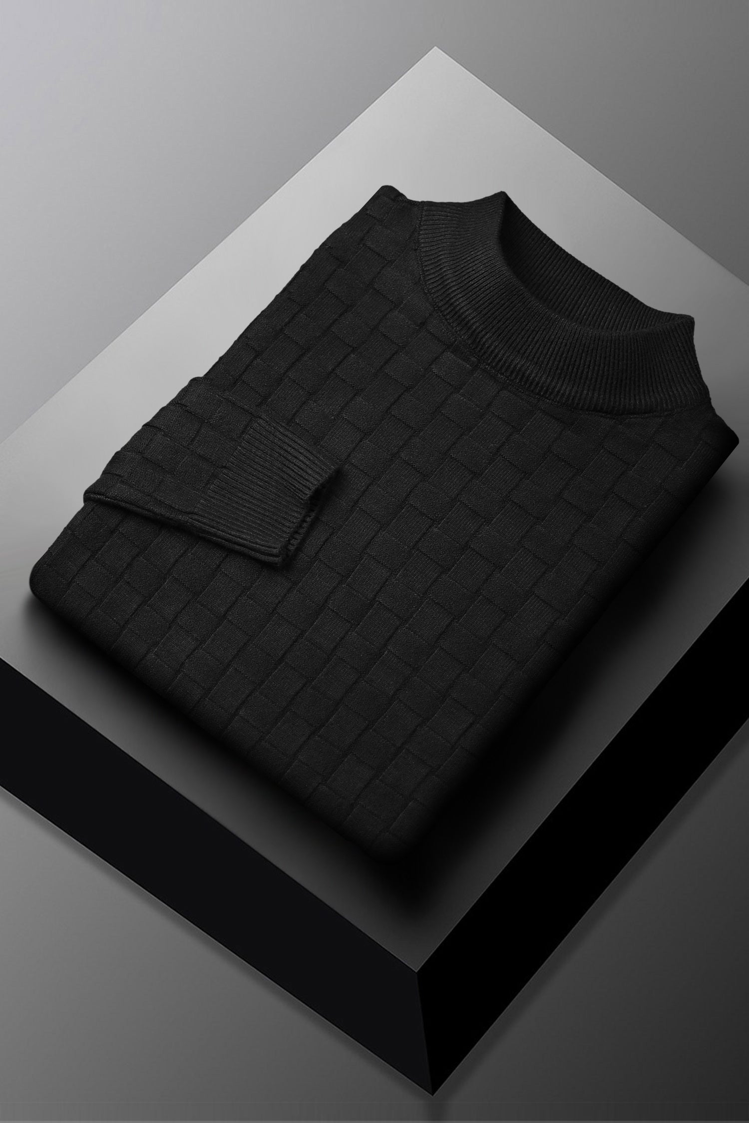 Pullover Waffle Crew-Neck Imported Men's Sweater
