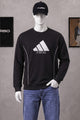Adds Signature Round Neck Men's Sweatshirt In Black