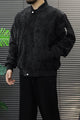Turbo Minimal Multi-Pockets Imported Suede Leather Jacket In Black