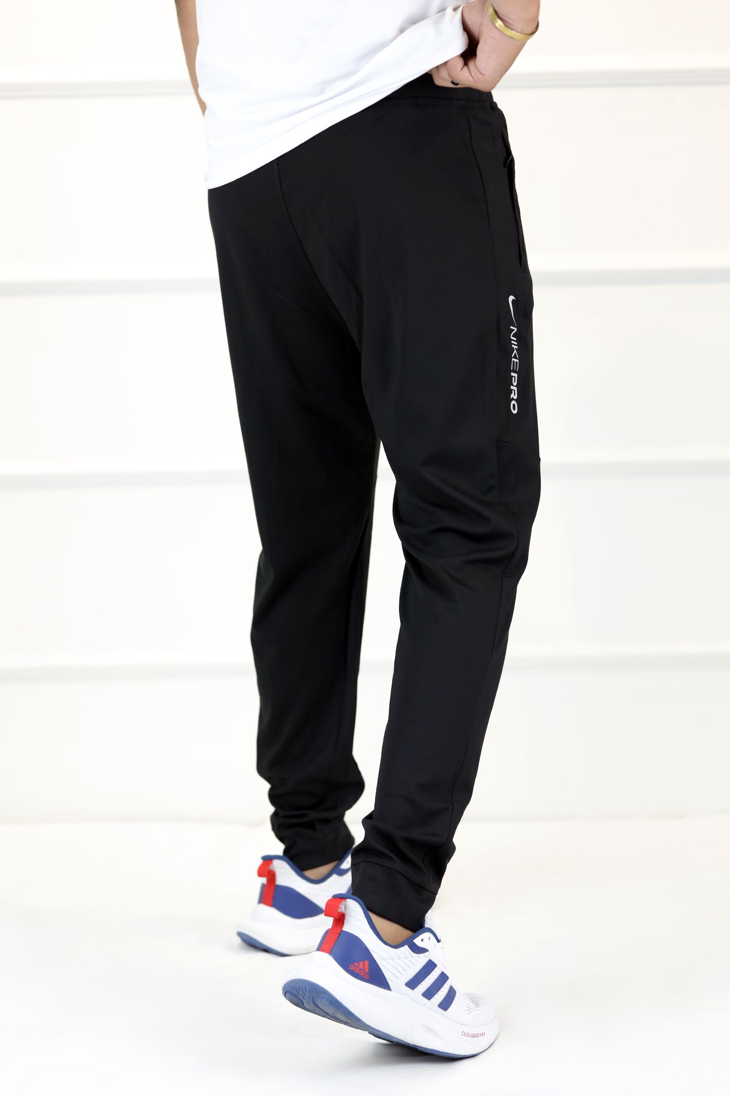 Nke Casual Fashion Teenager Drawstring Sportswear Trouser In Black