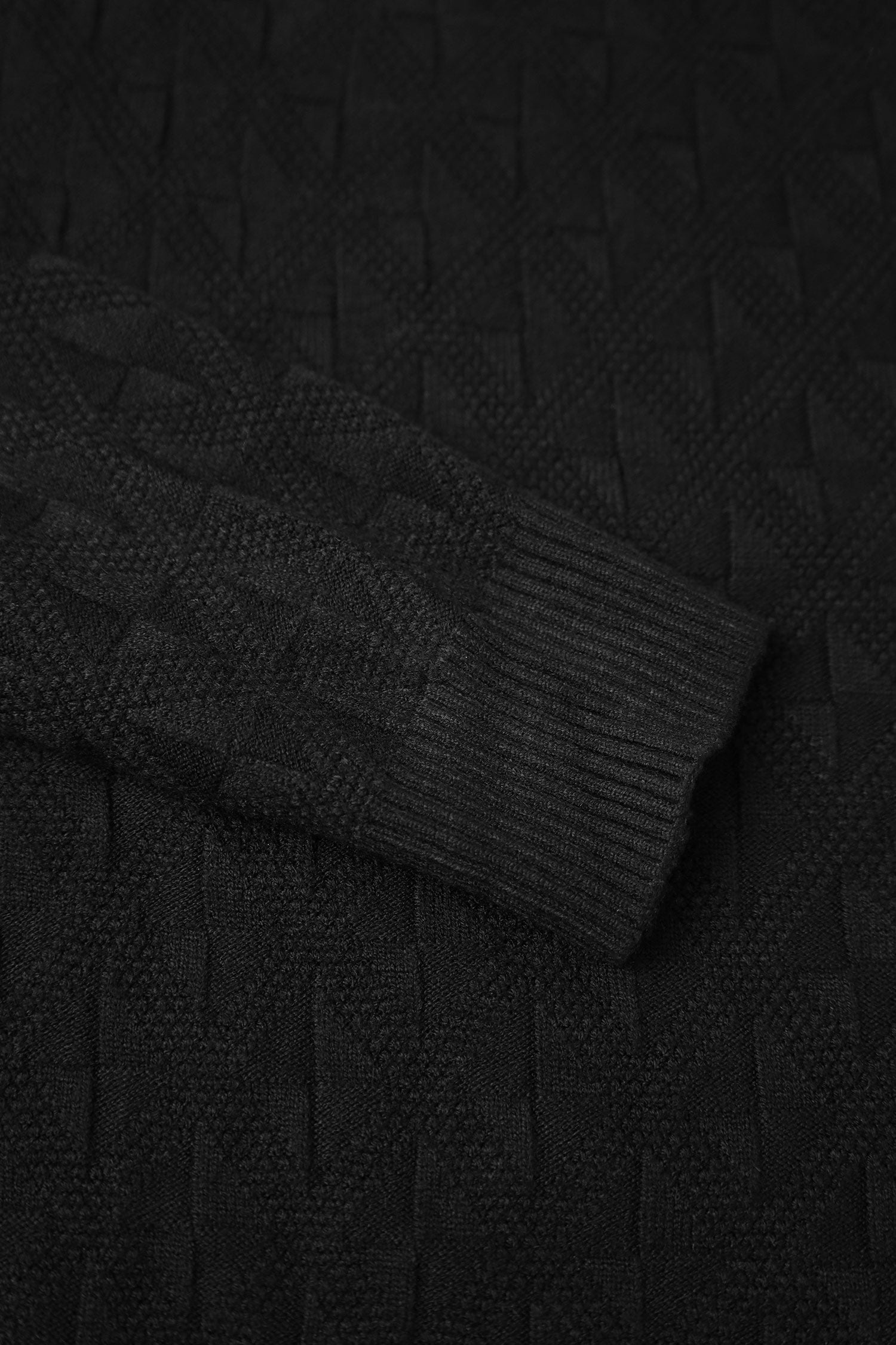 Power Look Patterened Crew-Neck Imported Men's Sweater