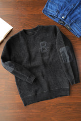 B Letter Round Neck Imported Men's Sweatshirt