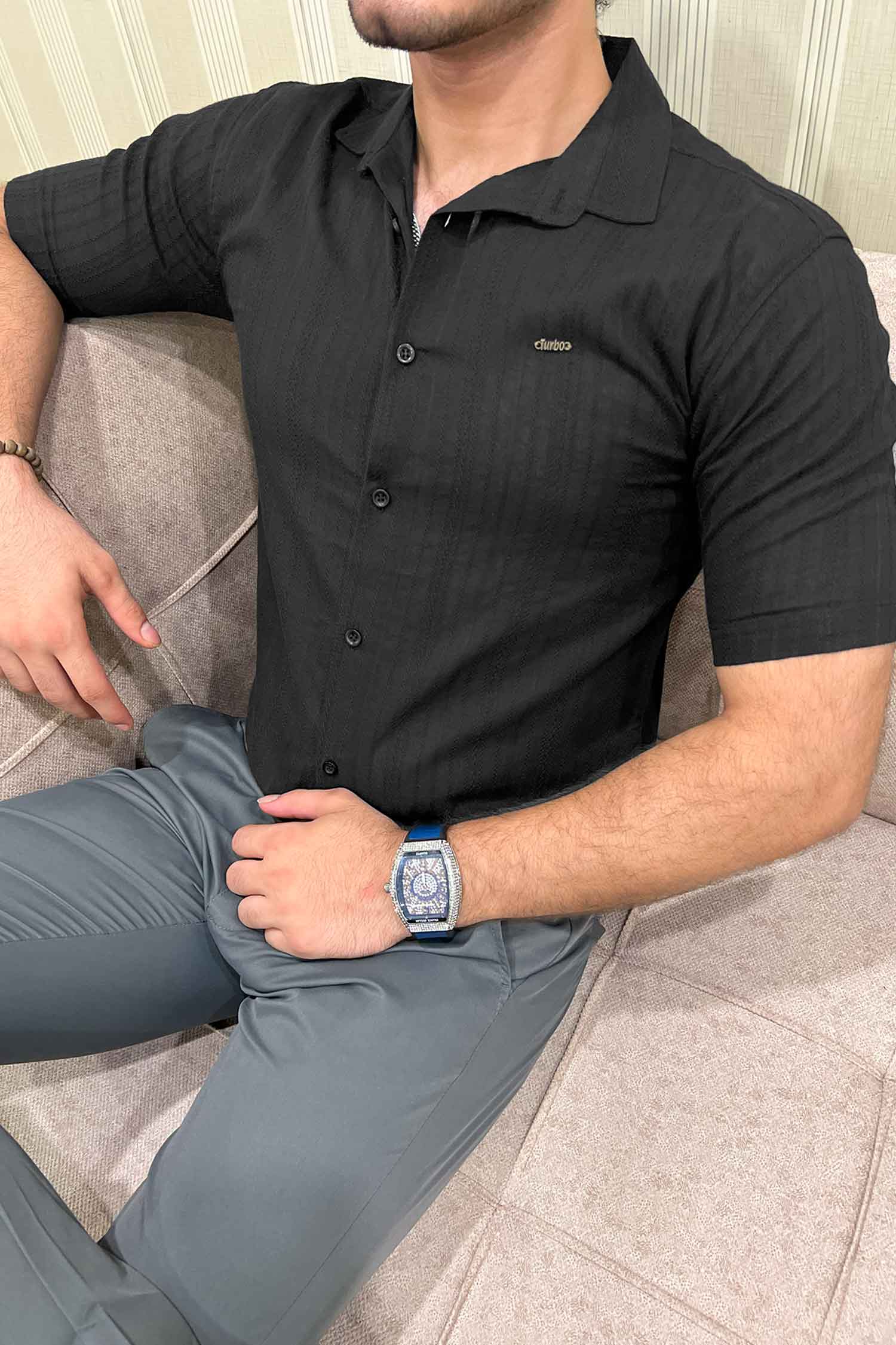 Turbo Textured Champ Casual Shirt