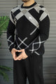 Burbry Monochrome Inspired Imported Round Neck Men's Sweater