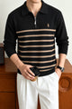 Polo Pony Classy Striped Half-Zip Imported Men's Jumper Sweater