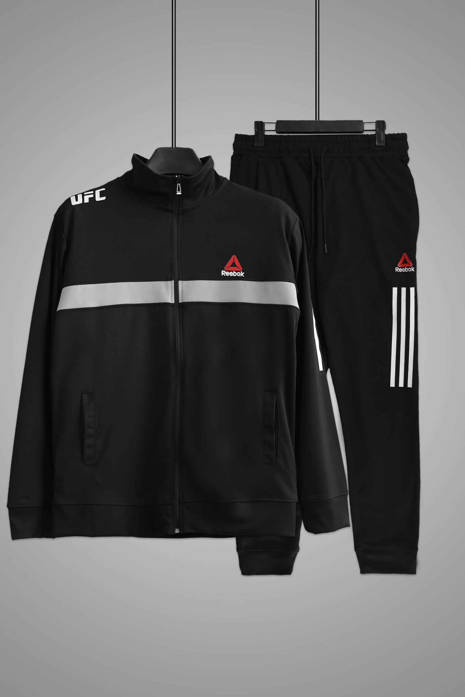 Rebok Ufc Fk Blank Walkout Mock Neck Tracksuit