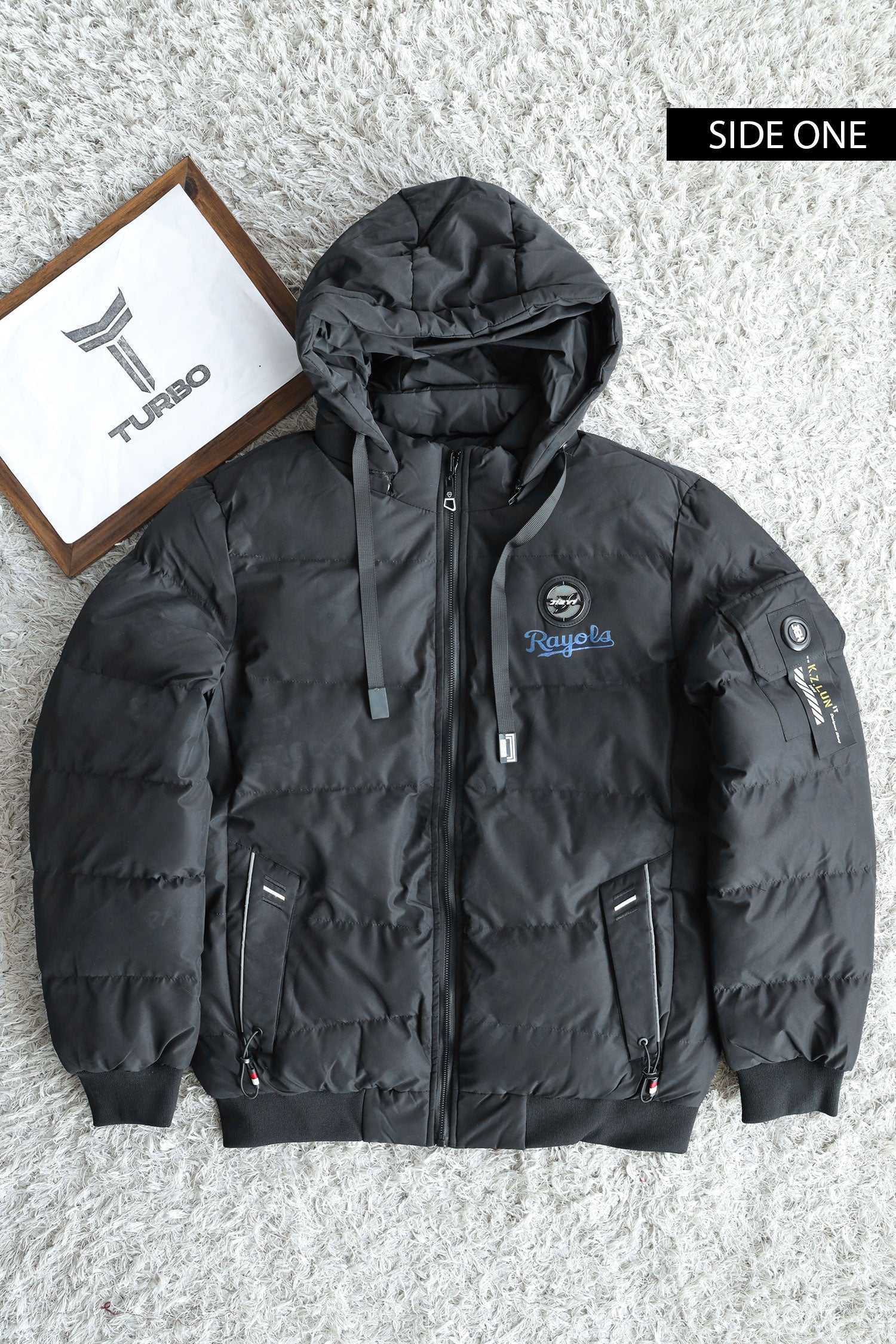 Wind Packable Quited Hooded Big Size Imported Puffer Jacket