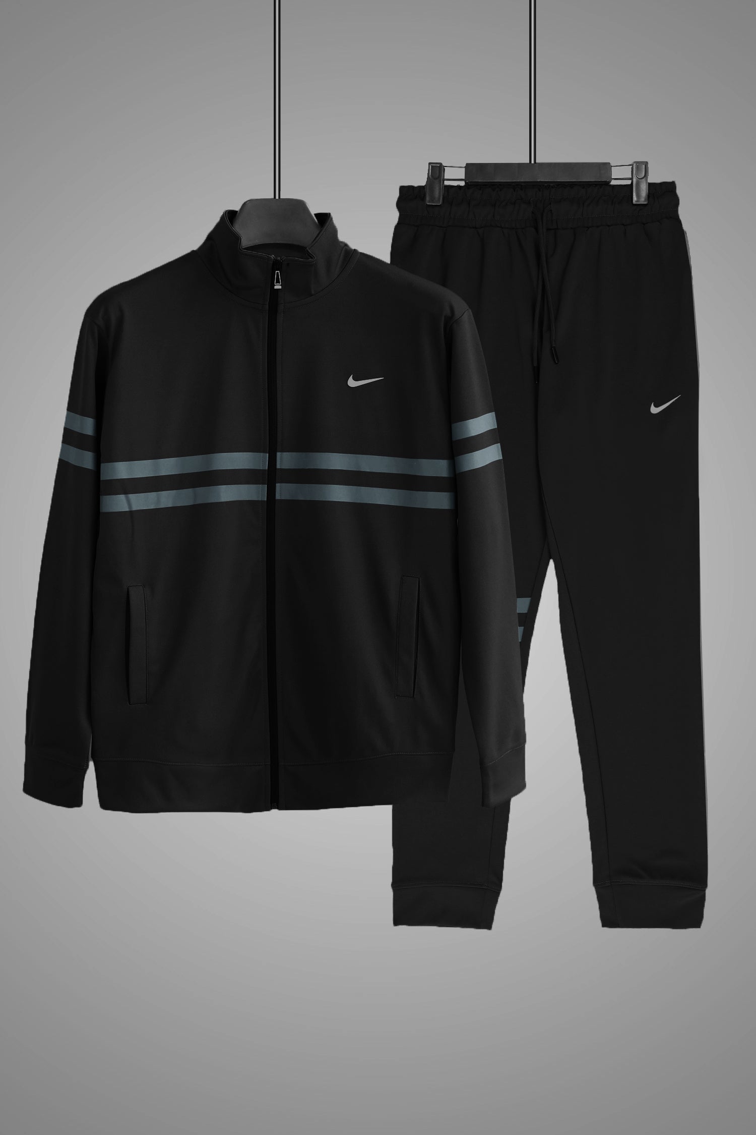 Nke Dual Line Signature Full Zipper Tracksuit