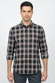 Turbo Plaid Pattern Creation Long Sleeve Cotton Casual Shirt