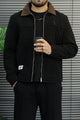 Turbo x Polo Pony Harrington Contrast Collar Imp Men's Wool Jacket In Black