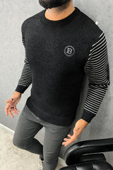 Patch Lining Arm Warm Imported Men's Sweatshirt