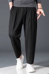 Turbo Comfort Front Plate SlimFit Trouser In Black