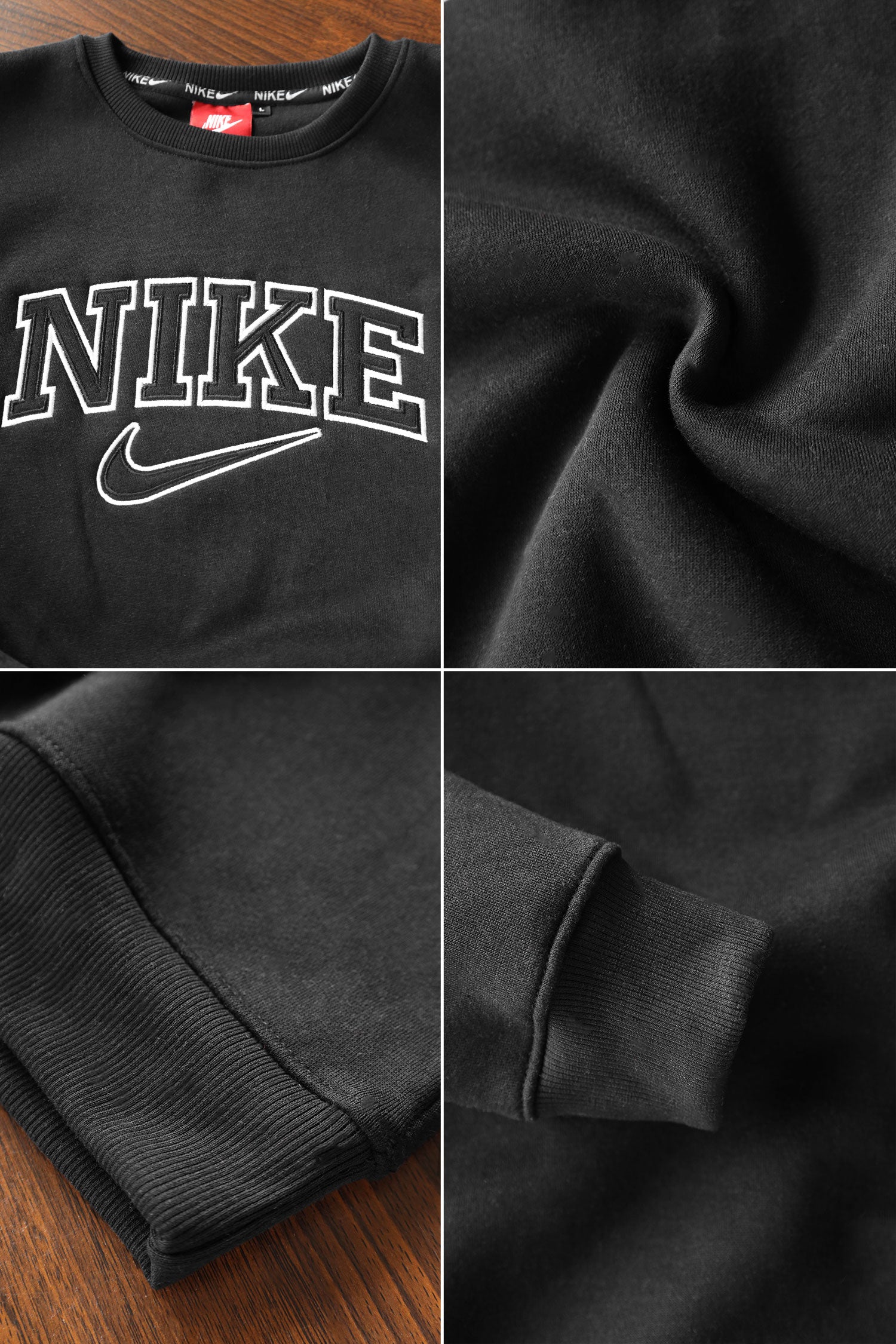 Nke Signature Typography Full Sleeve Men's Sweatshirt In Black