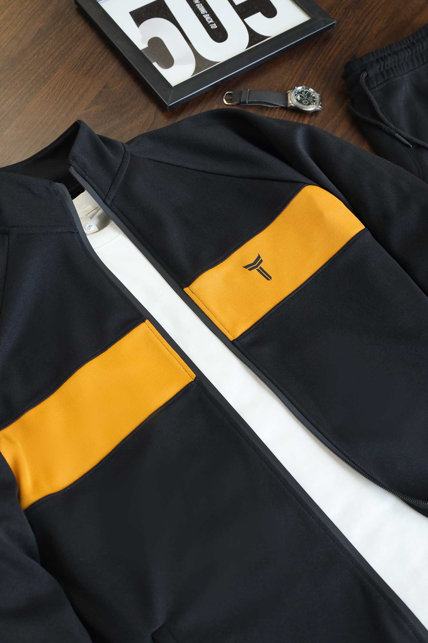 Turbo TrainFit Panel Mock Neck Zipper Tracksuit