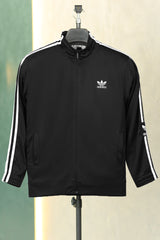 Adds 3-Stripes Signature Men Zipper Upper In Black