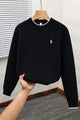 Polo Cashmere Blend Knit Imported Men's Sweater