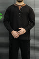 Turbo Henley Pullover Imported Round Neck Men's Sweatshirt