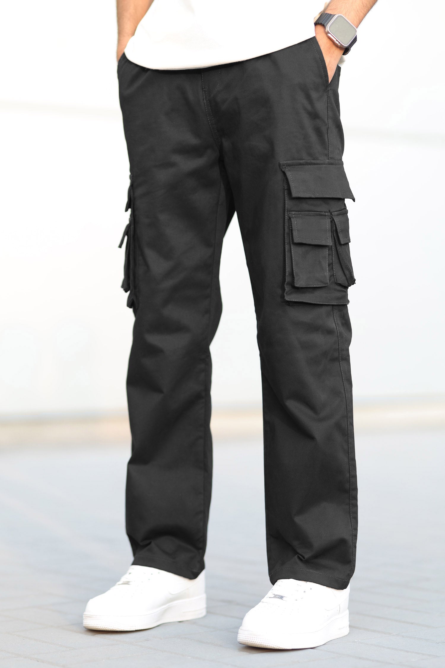 Turbo Hypemode Imp Cotton Cargo Trouser In Black