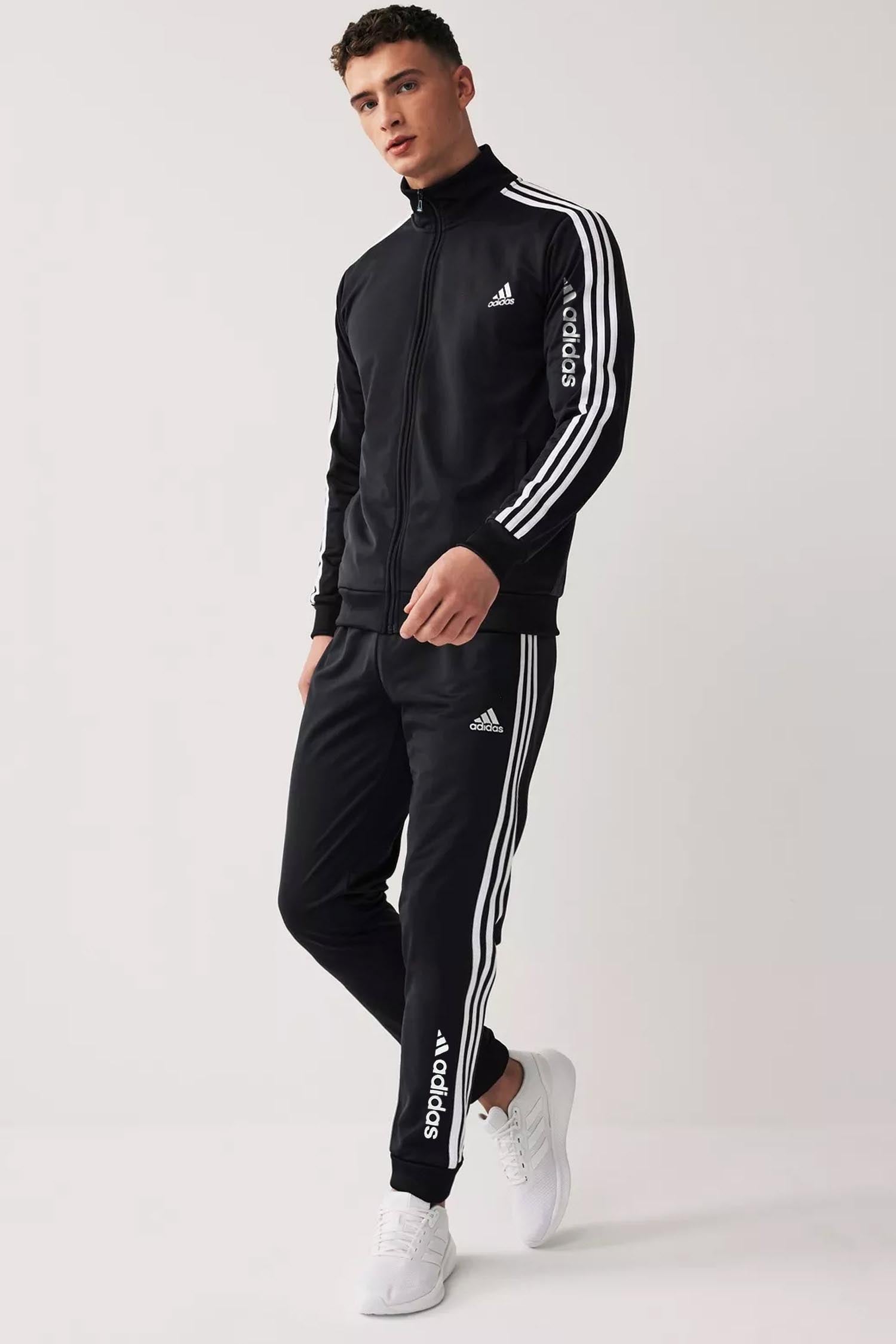 Adds 3 Stripes Signature Mock Neck Zipper Tracksuit