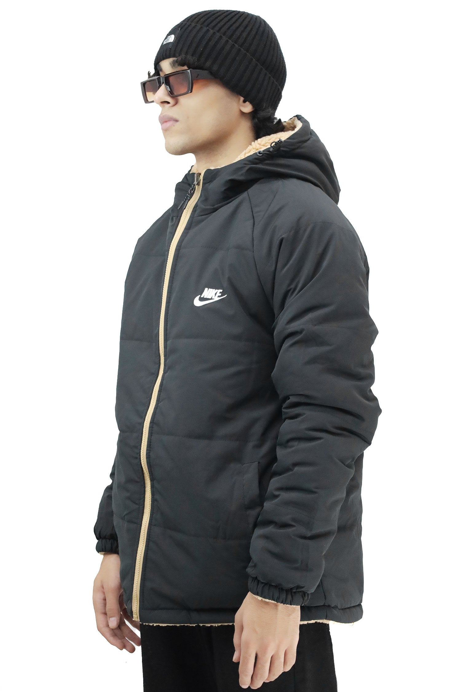 Nke Logo Sherpa Double Sided Imported Puffer Jacket