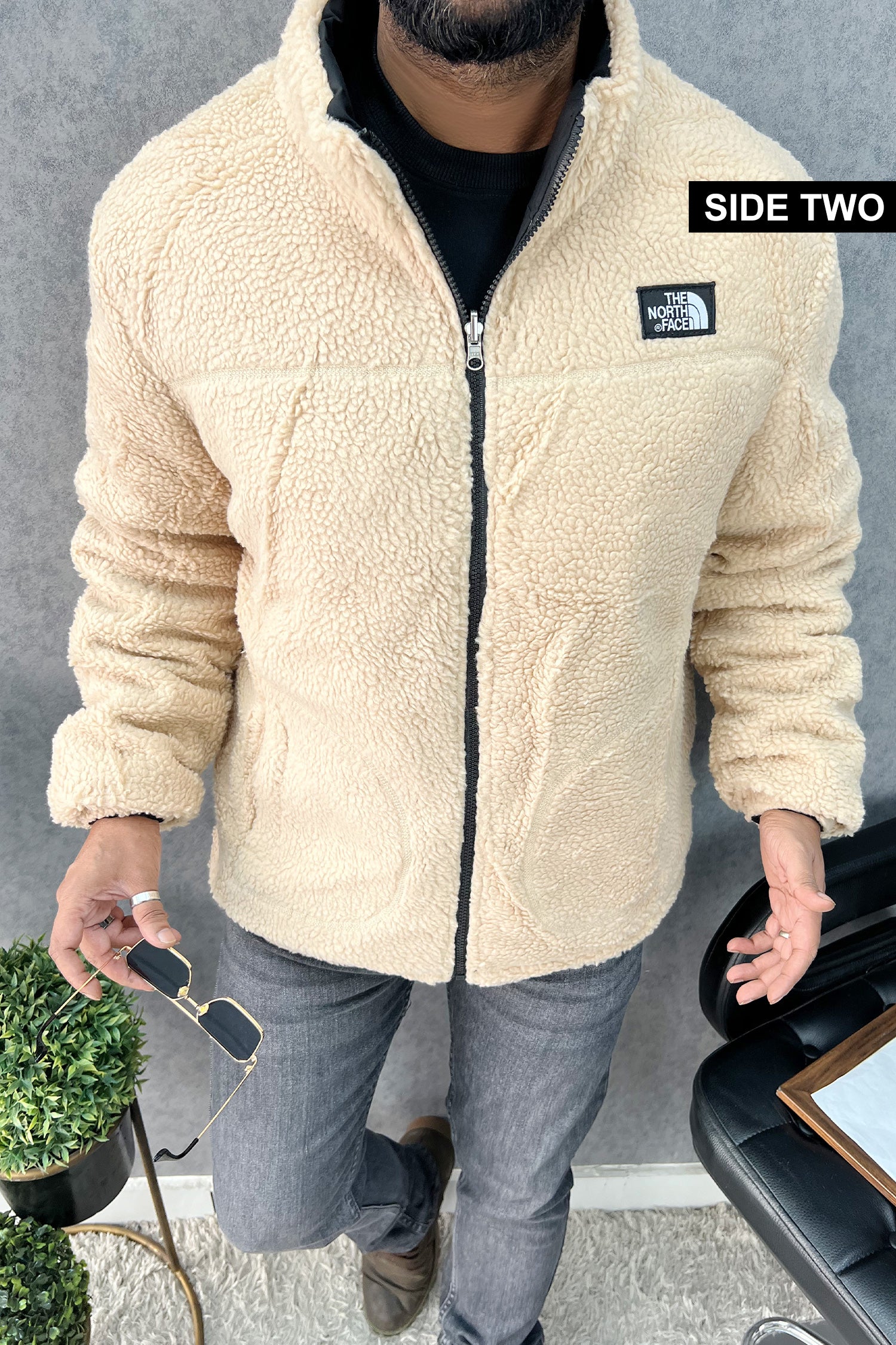 The Nrth Fce Inside Sherpa Double Sided Imported Puffer Jacket