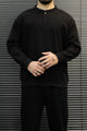 Turbo Ban Style Button Placket Imported Men's Sweatshirt