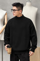 Turbo Clean Aesthetic Texture Style Imported Men's Sweater In Black