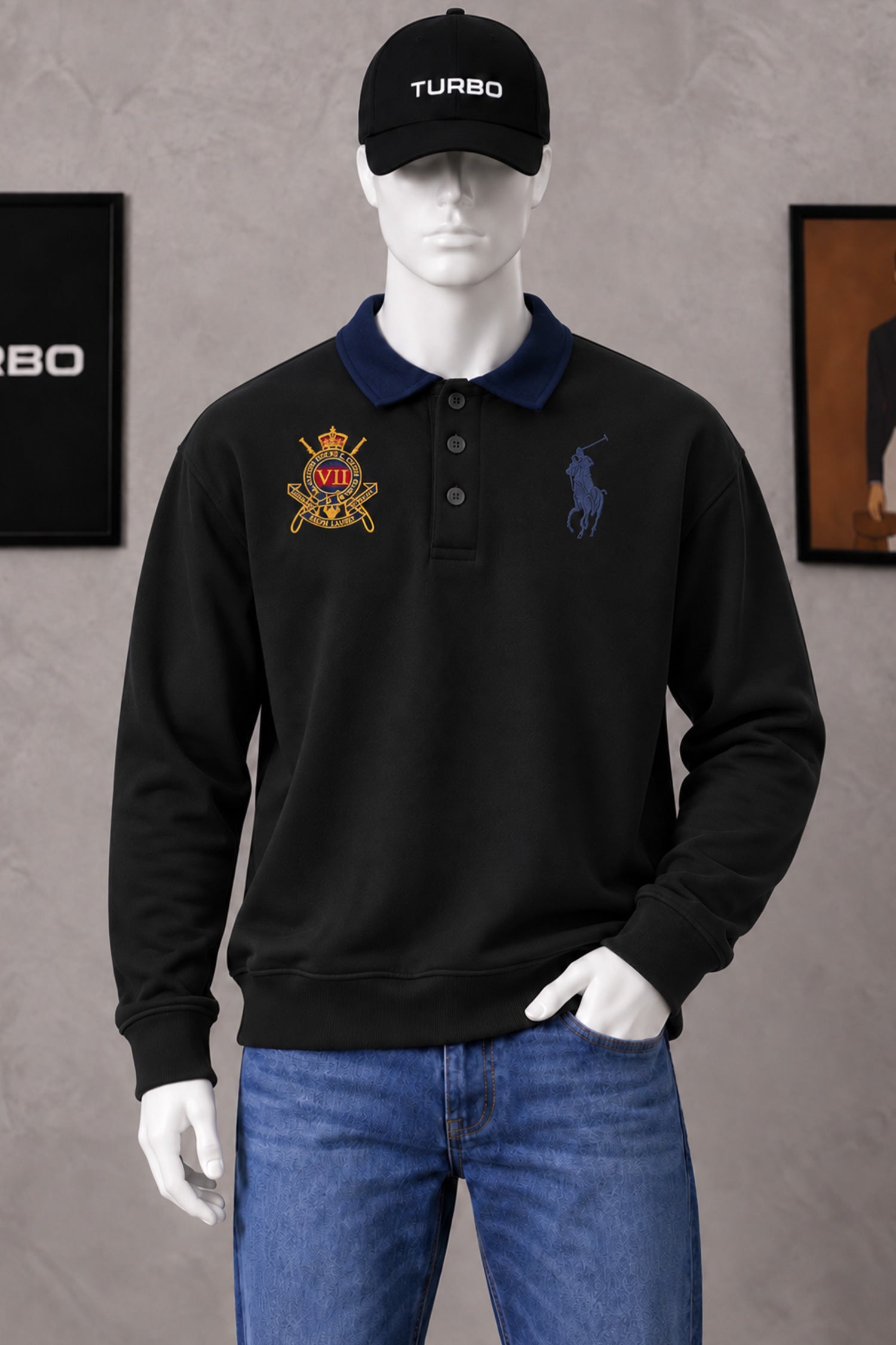 Polo Iconic Rugby Men's Sweatshirt In Black